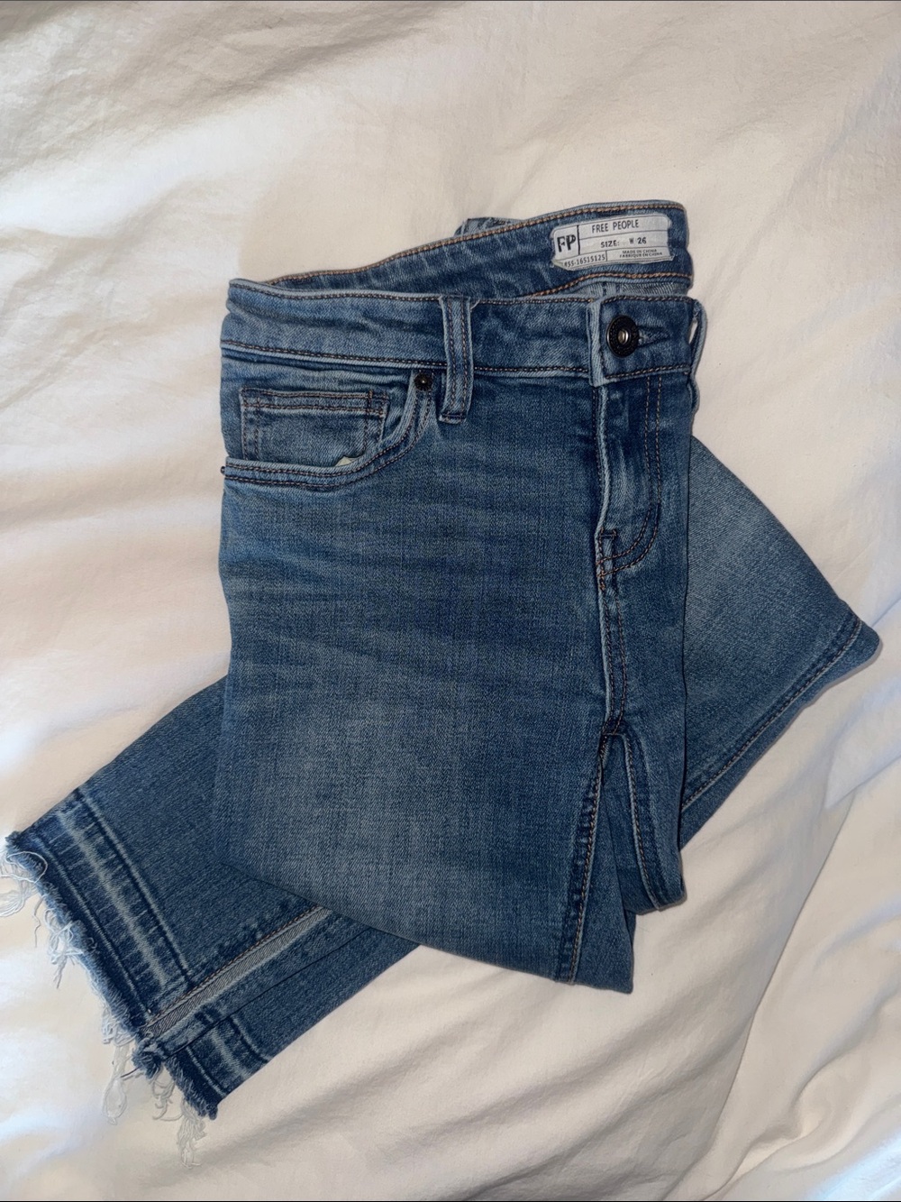 Free People High-Rise Skinny Jeans - Blue